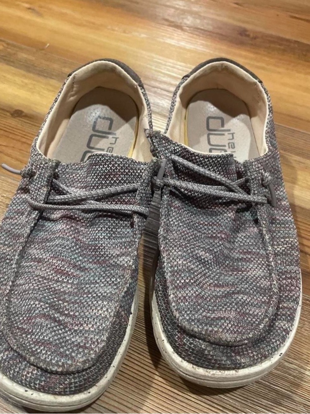 Hey Dude women’s Multicolor Knit Casual Slip-On Loafers